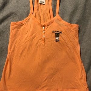 Orange victoria’s secret pink tank top